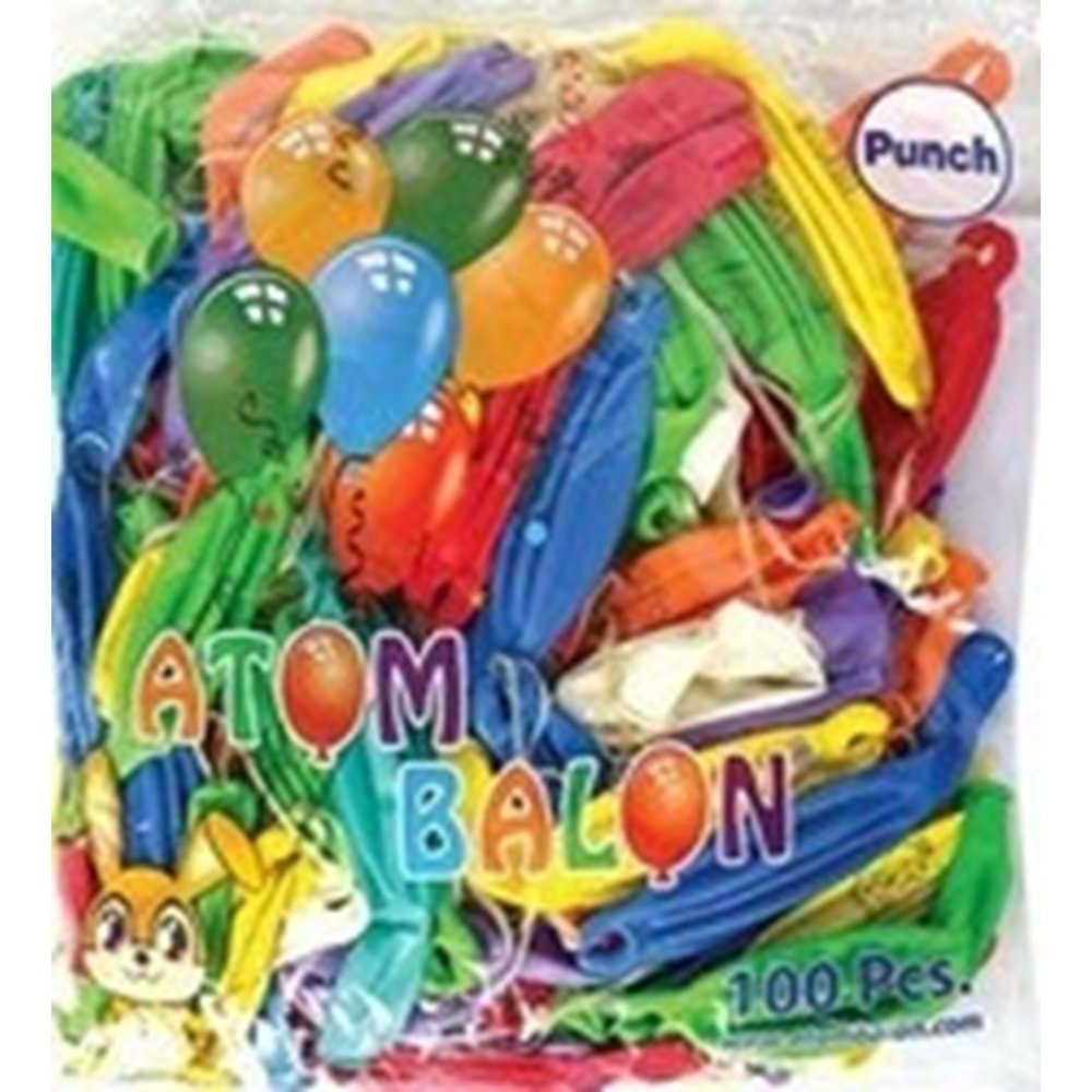 ATOM BALON BÜYÜK PUNCH 100LÜ