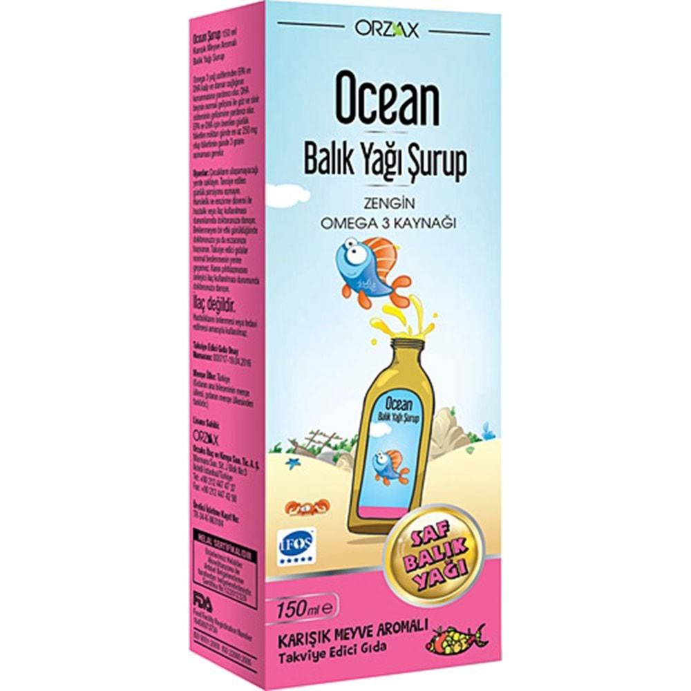 OCEAN BALIK YAĞI KARIŞIK MEYVE 150 ML