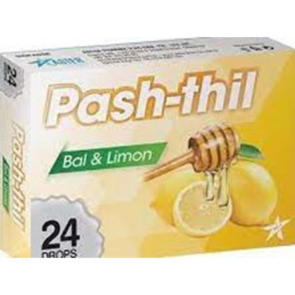 PASH-THİL BAL+LİMON 24 ADET PASTİL