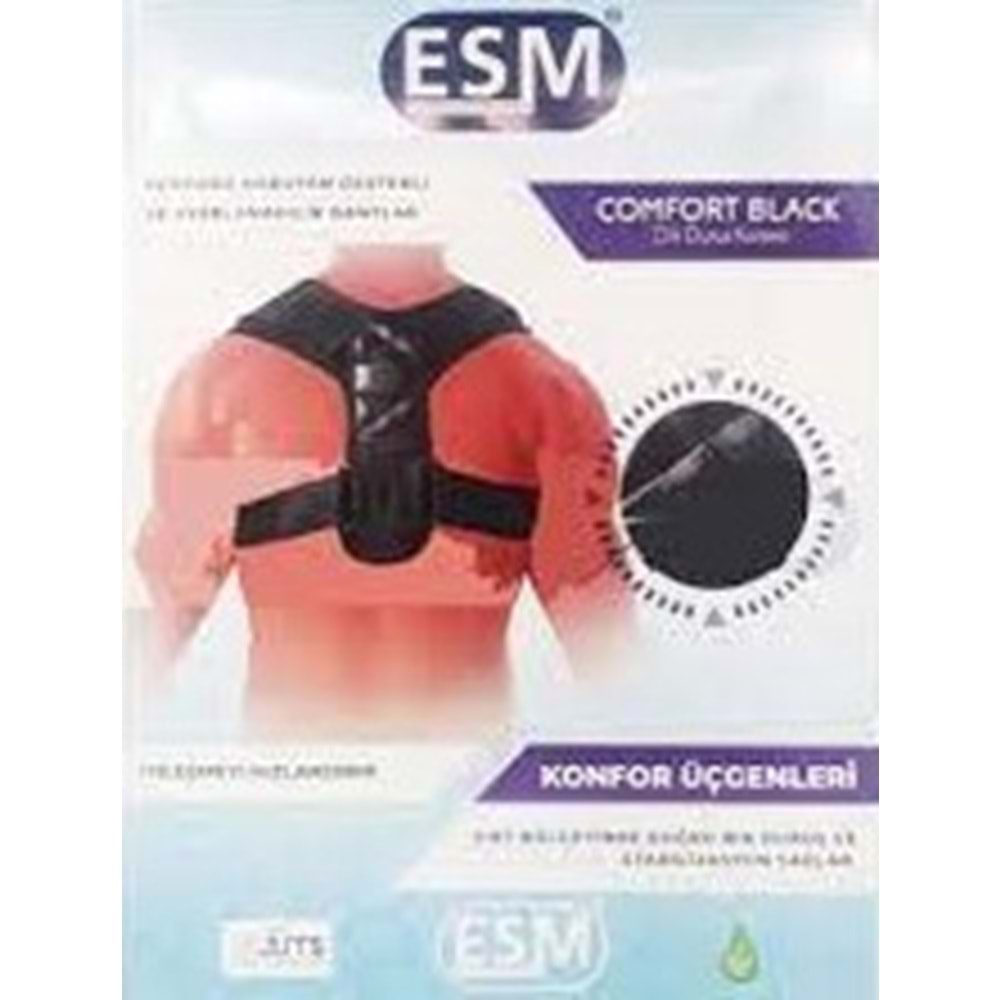 ESM- COMFORT SİYAH DİK DURUŞ KORSESİ STND