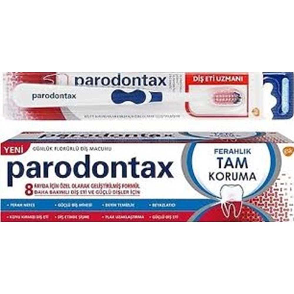 PARODONTAX fırça Hediyeli tam koruma Beyazlatıcı macun
