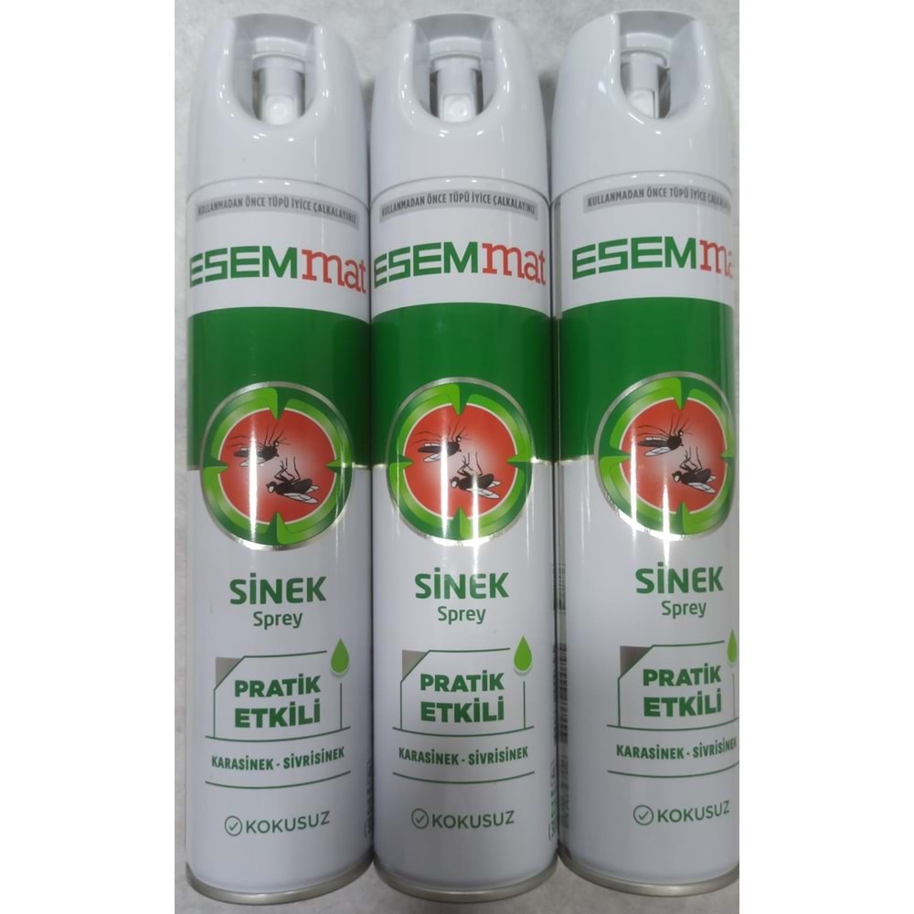 ESEMMAT 0795 KOKUSUZ SİNEK SPREYİ 300 ML PRATİK ETKİLİ