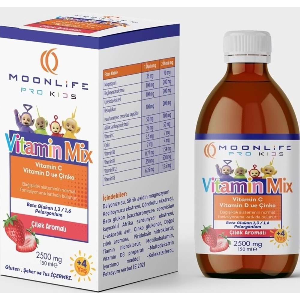 XXXMOONLİFE- VİTAMİN MİX 150 ML ŞURUP