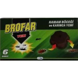 BROFAR HAMAMBÖCEGİ YEMİ 6 LI TABLET
