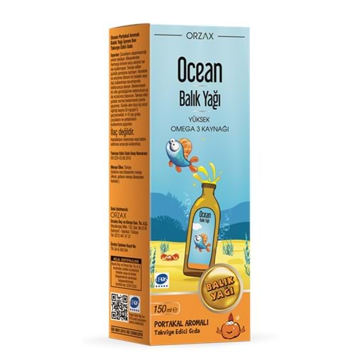 OCEAN BALIK YAĞI PORTAKAL 150 ML