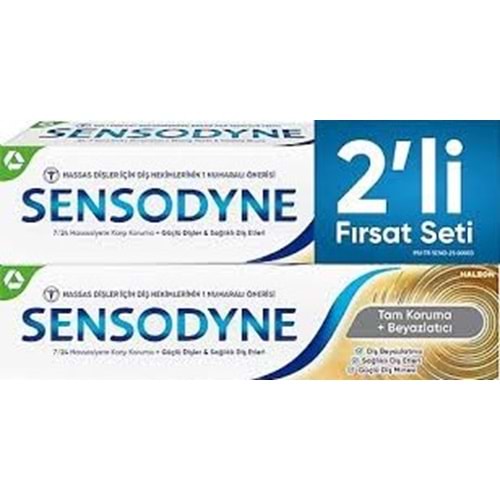 SENSODYNE 4001 2 Lİ TAM KOR+ BEYAZLATICI 50 ML DİŞ MACUNU