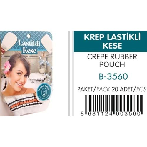 DERMA 3560 KREP LASTİKLİ KESE