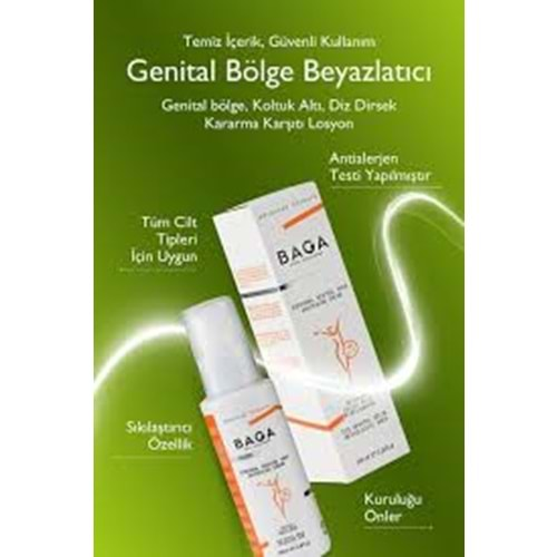 BAGA 0043 DIŞ GENİTAL BÖLGE BEYAZLATICI KREM 100 ML