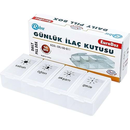 GÜNLÜK İLAÇ SAKLAMA KABI