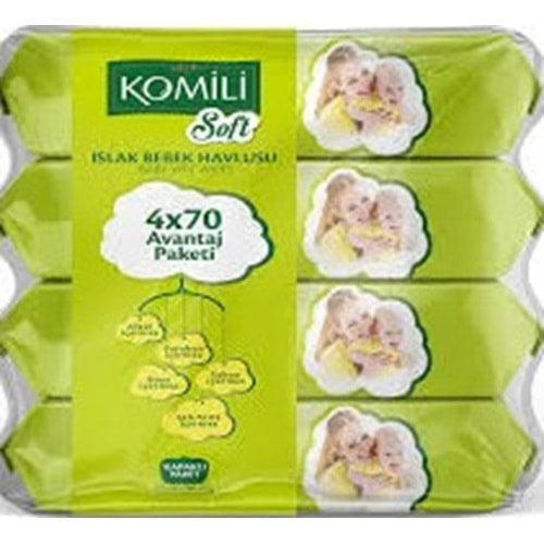 KOMİLİ 4 LÜ X70 ISLAK MENDİL