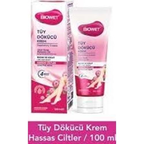 BİOWET TÜY DÖK. BAYAN KREM HASSAS 100 ML
