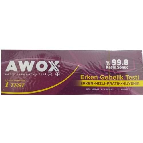 AWOX ERKEN GEBELİK TESTİ