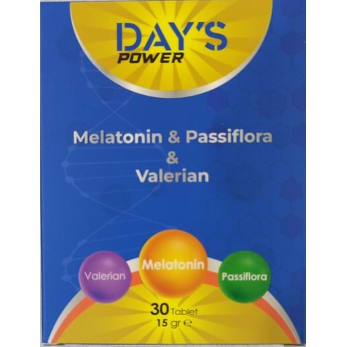 xxxDAYS- MELATONİN & PASSİSLORA&VALERİAN 30 TABLET
