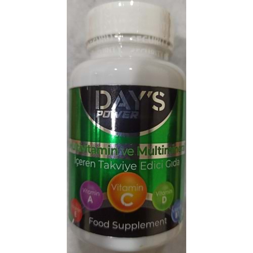 xxxDAYS- MULTİVİTAMİN+MULTİMİNERAL 30 TABLET