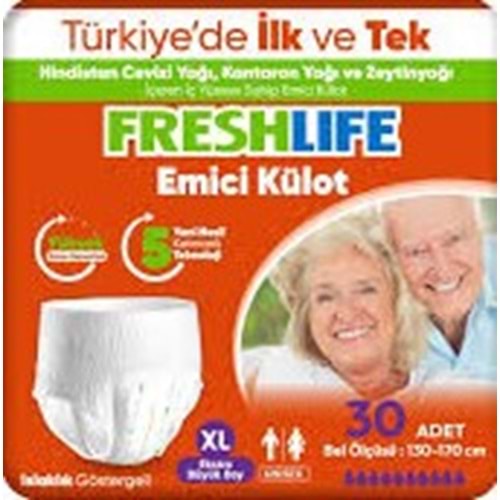 FRESH LİFE HASTA BEZİ X LARGE KÜLOTLU