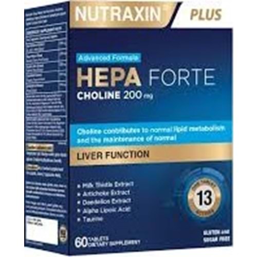 NUTRAXİN 0842 HEPA FORT KOLİN 200 MG 60 TAB