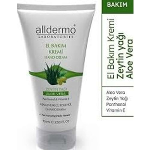 ALLDERMO 75 ML ZEYTİNYAĞLI EL BAKIM KREMİ