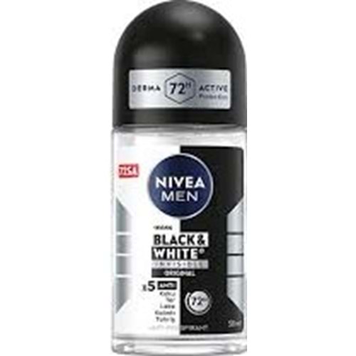NIVEA ROLLON ERKEK 0679 BLACK WHITE ORJINAL 50 ML