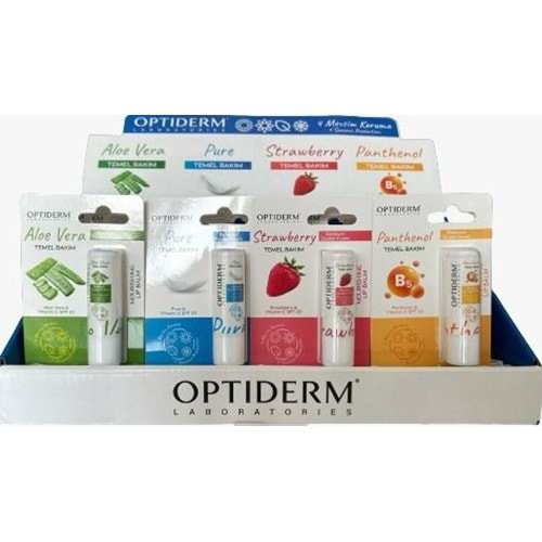 OPTİDERM YETİŞKİN DUDAK LİPİ 24 LÜ STAND