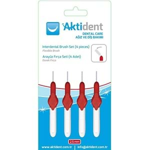 AKTİDENT DİŞ ARAYÜZ FIRÇA KIRMIZI