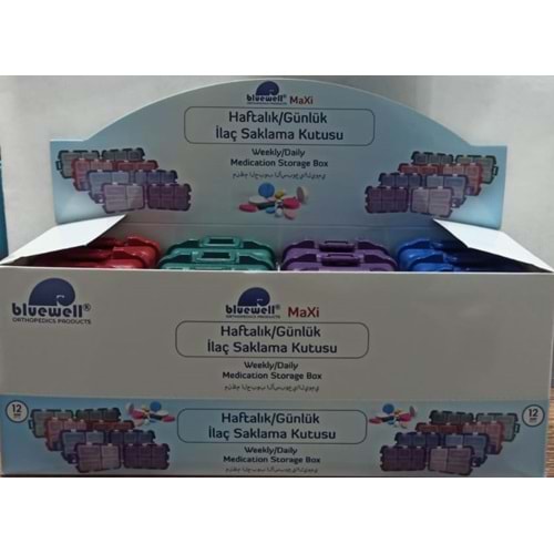 BLUWELL 6525 KARMA HAFTALIK+GÜNLÜK İLAÇ SAKLAMA KUTUSU