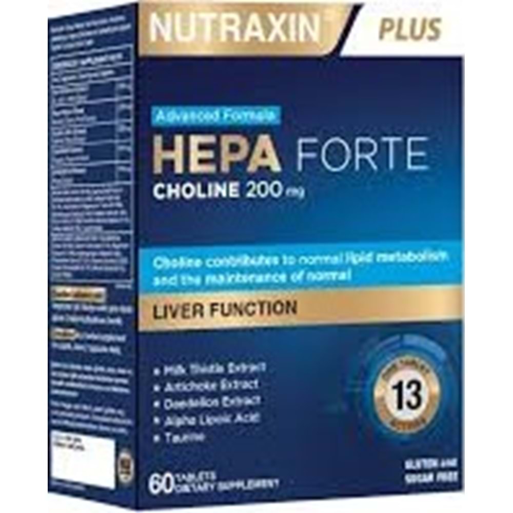 NUTRAXİN 0842 HEPA FORT KOLİN 200 MG 60 TAB
