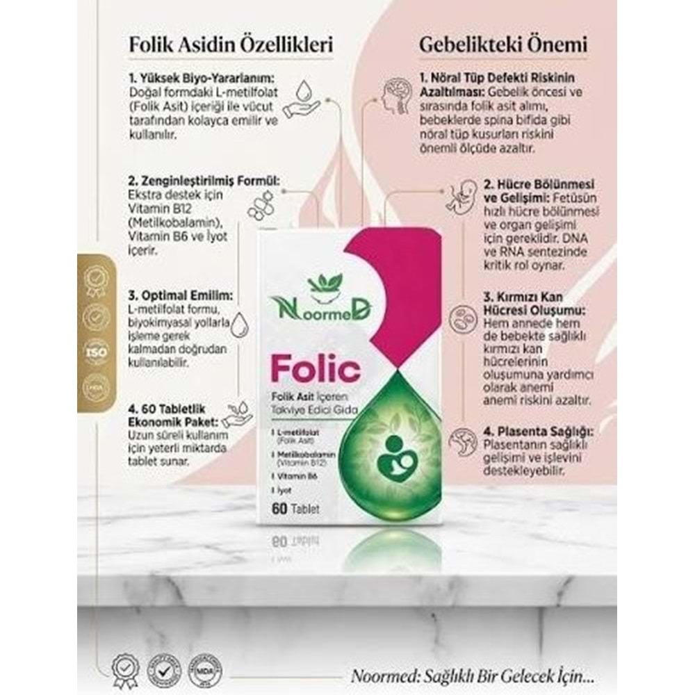 NOORMED 3905 FOLİC 60 TABLET